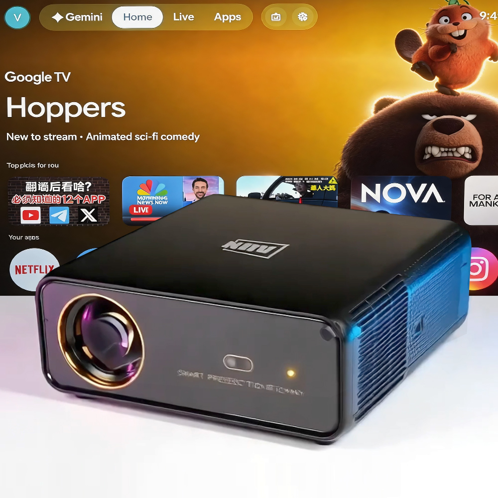 Home Cinema Compact - AUN U001 Pro 안드로이드 프로젝터 4K
