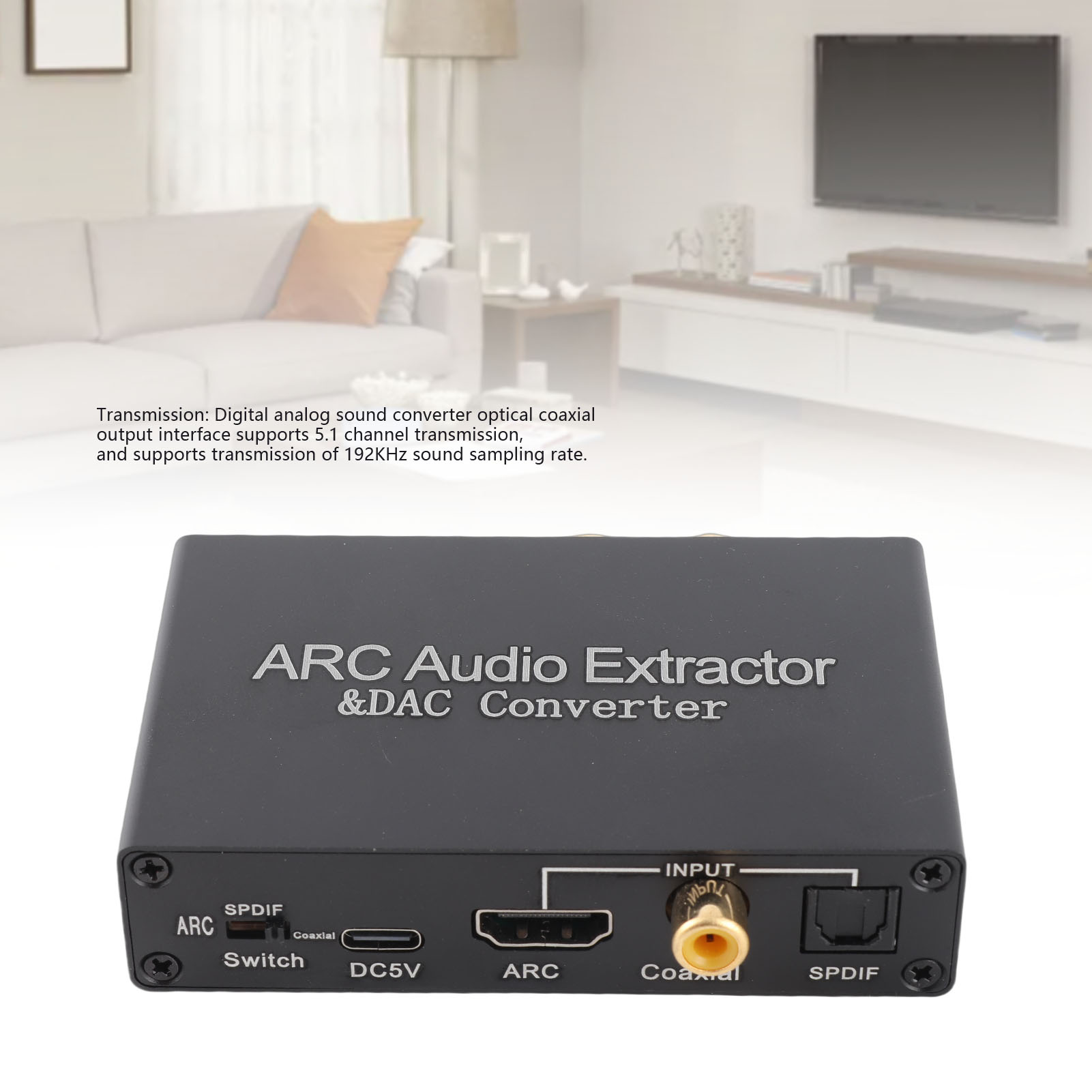 Home Cinema Headphones - HD 출력 ARC 사운드 추출기 3.5mm