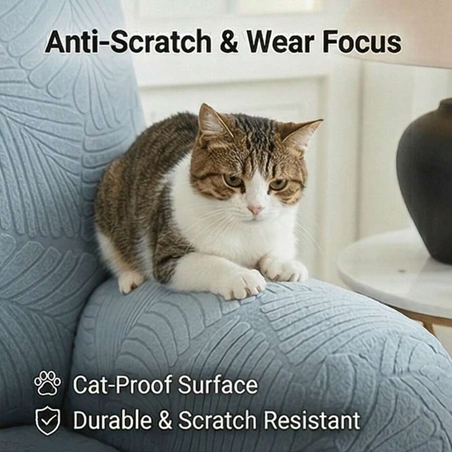 Recliner Sofa Cover - 프리미엄 4피스 리클라이너 슬립커버, 고탄성 자카드