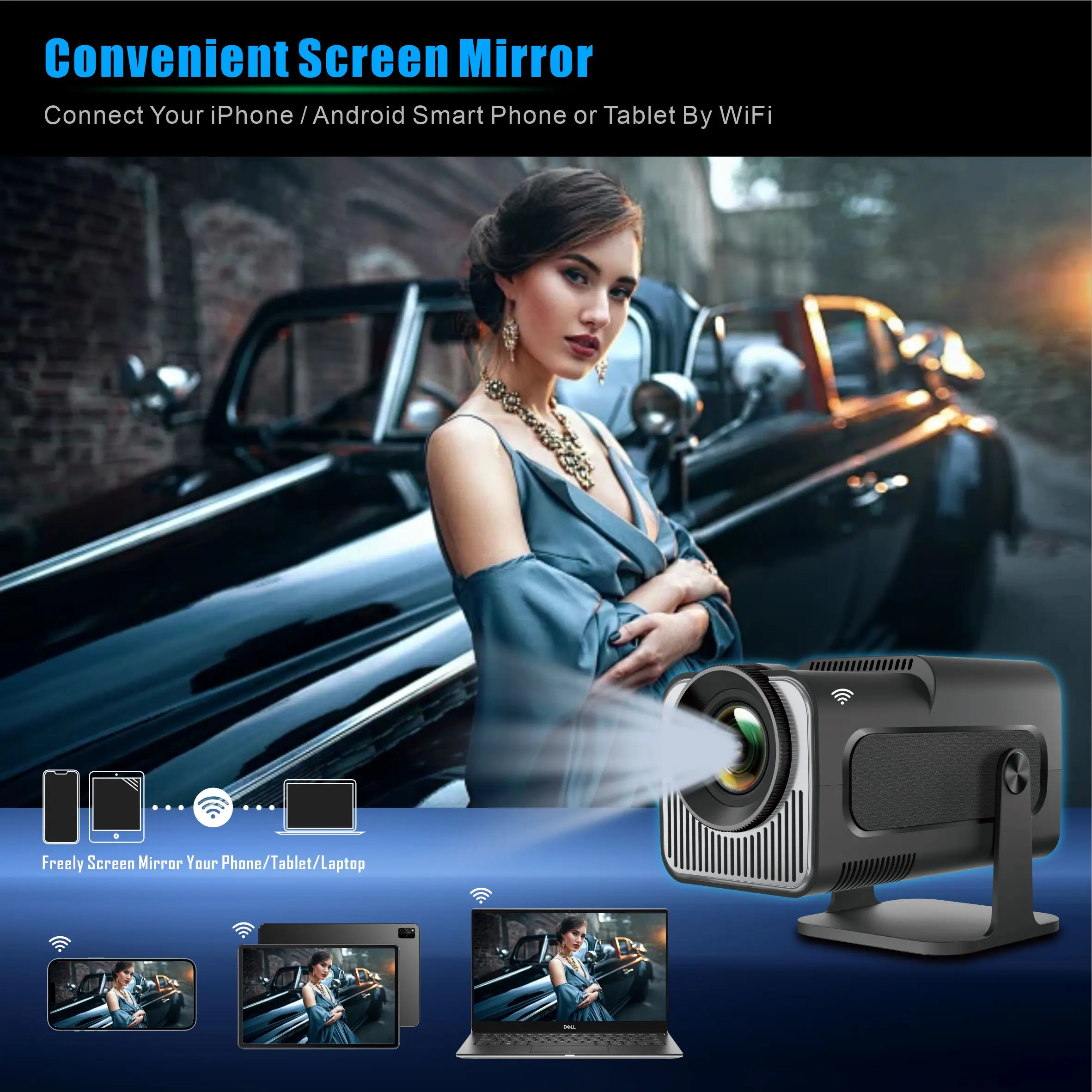 살랑에 HY320 미니 안드로이드 14.0 프로젝터 L - Home Cinema Compact 리뷰 및 가격