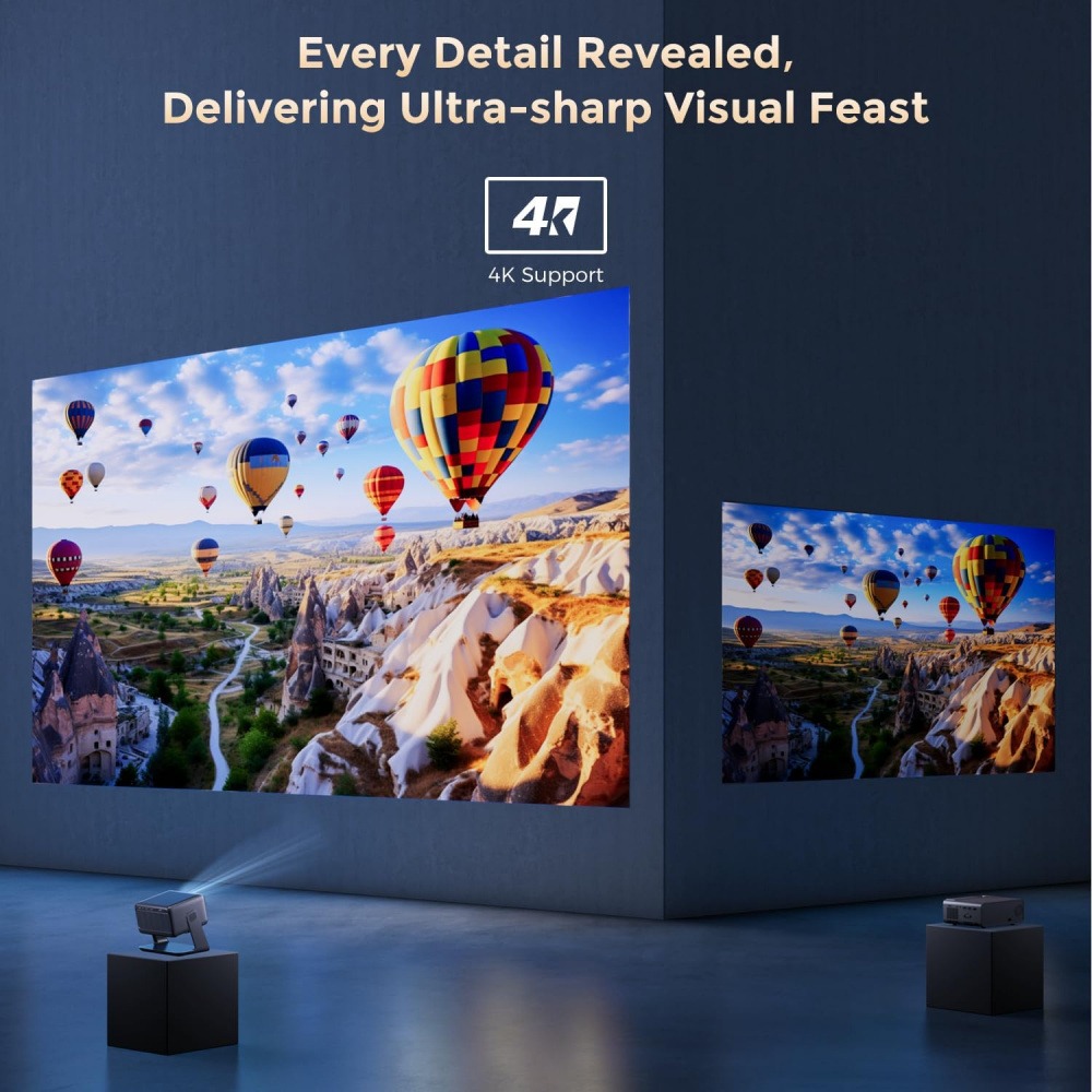 4K 비디오 프로젝터 Wifi 블루투스 스마트 휴대용  - Home Cinema Compact 리뷰 및 가격