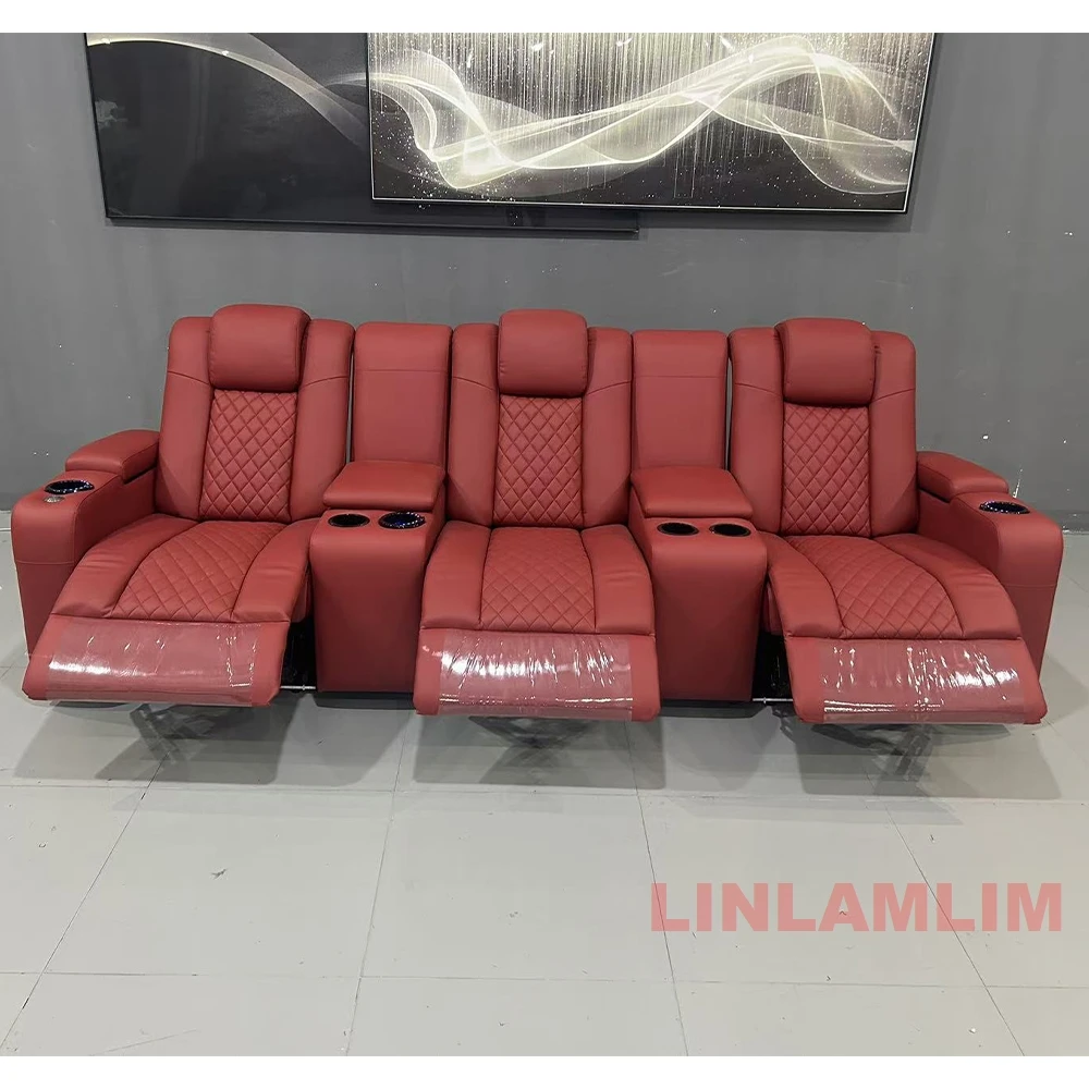 Linlamlim 럭셔리 3 인용 리클라이너 소파, 컵 - Home Cinema Luxury 리뷰 및 가격