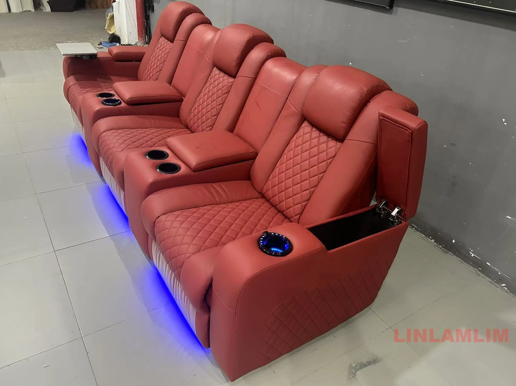 Linlamlim 럭셔리 3 인용 리클라이너 소파, 컵 - Home Cinema Luxury 리뷰 및 가격