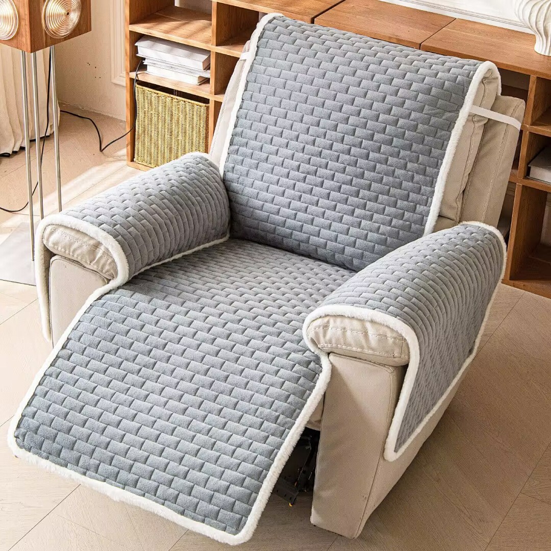 미끄럼 방지 소파 쿠션 플란넬 벨벳 시트 패드 단색 소 - Recliner Sofa Cover 리뷰 및 가격