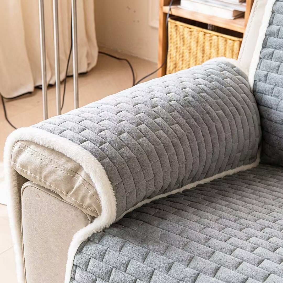 미끄럼 방지 소파 쿠션 플란넬 벨벳 시트 패드 단색 소 - Recliner Sofa Cover 리뷰 및 가격