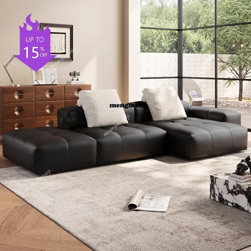북유럽 가죽 압축 소파 미니멀리스트 럭셔리 릴렉스 안락 - Home Cinema Luxury 리뷰 및 가격