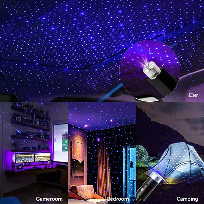 미니 자동차 LED 스타 나이트 라이트 프로젝터 USB - Home Cinema Projector 리뷰 및 가격