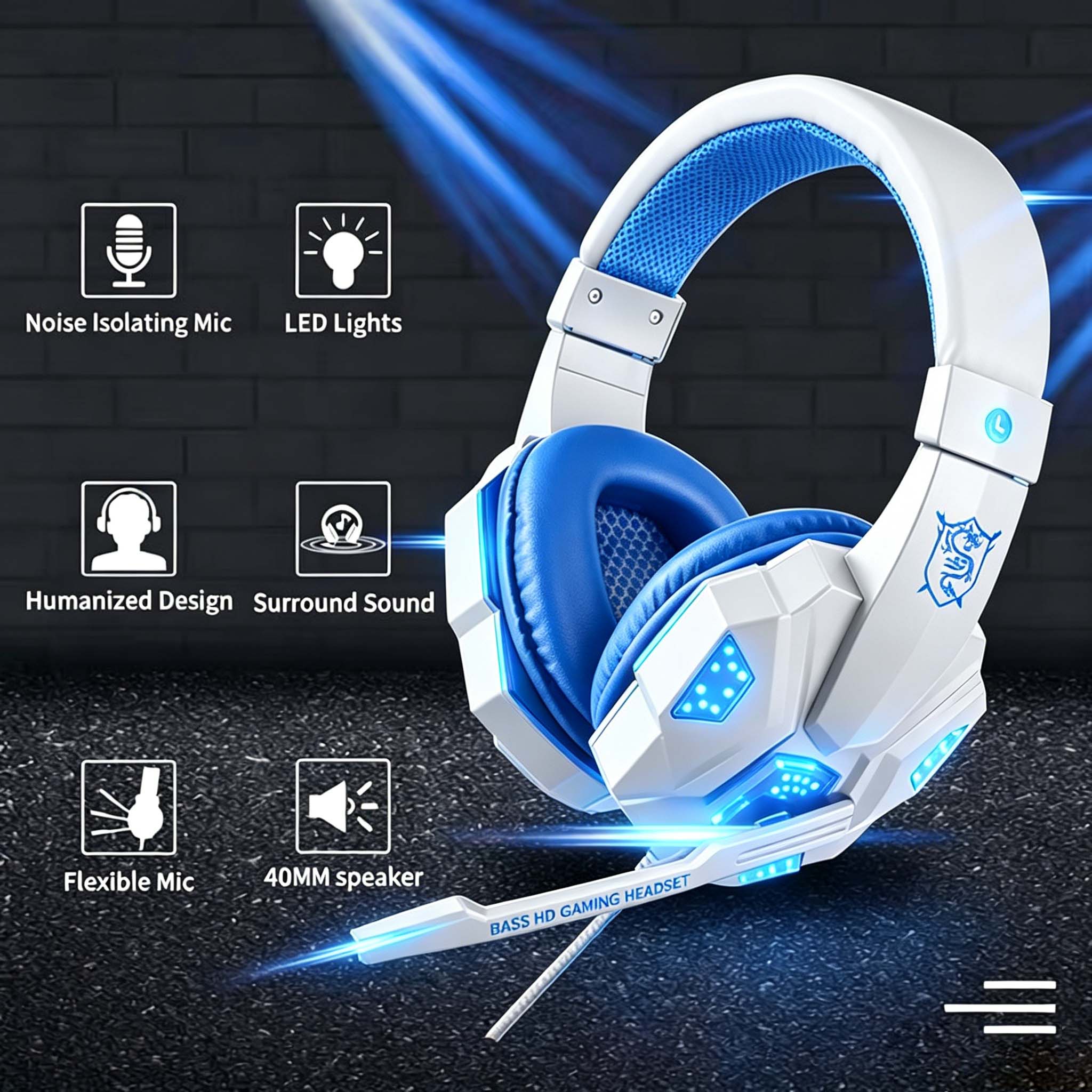 RGB LED 라이트 게이밍 헤드셋(마이크 포함) 컴퓨 - Home Cinema Headphones 리뷰 및 가격