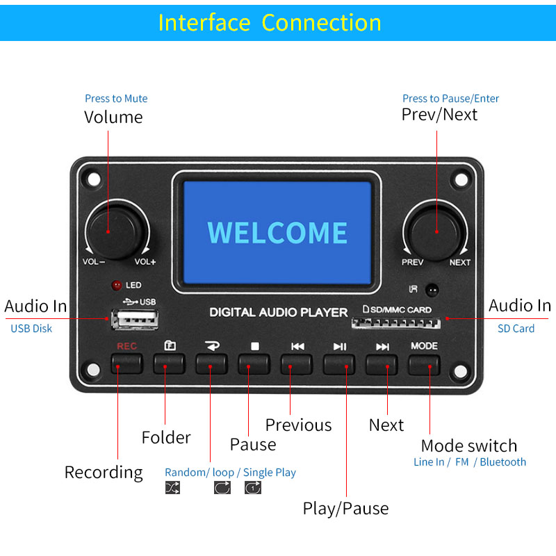 UNISIAN LCD 플레이어 모듈 MP3 28*64  - Home Cinema Portable 리뷰 및 가격