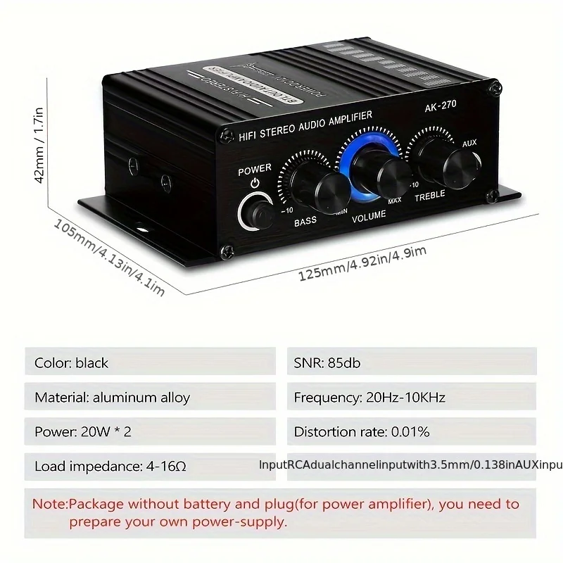 AK-270 400W 미니 파워 앰프 12V/24V 2 - Home Cinema Compact 리뷰 및 가격